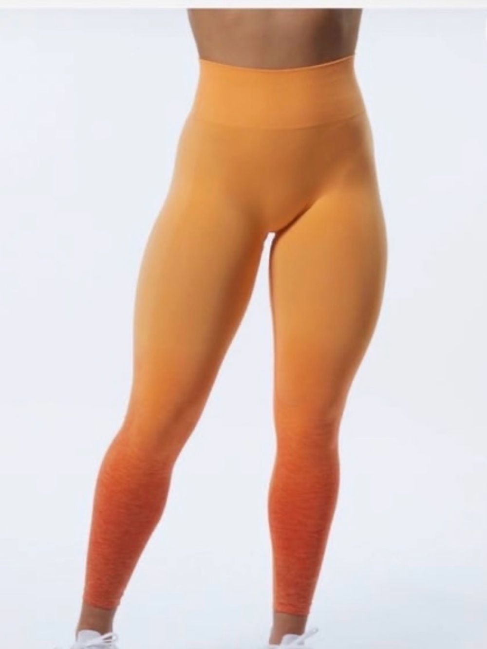 Alphalete ombré Orange Sports Leggings, Small